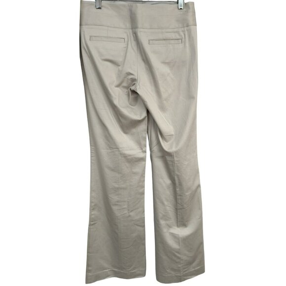 Express Editor Womens Wide Leg Cotton Stretch Khaki Pants Pockets Flat Front 2R - Picture 3 of 7
